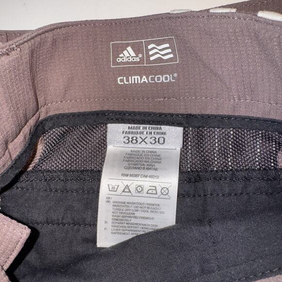 Adidas Climacool Golf Pants size 38X30 Mens Brown Vented Performance Pant - Picture 2 of 7